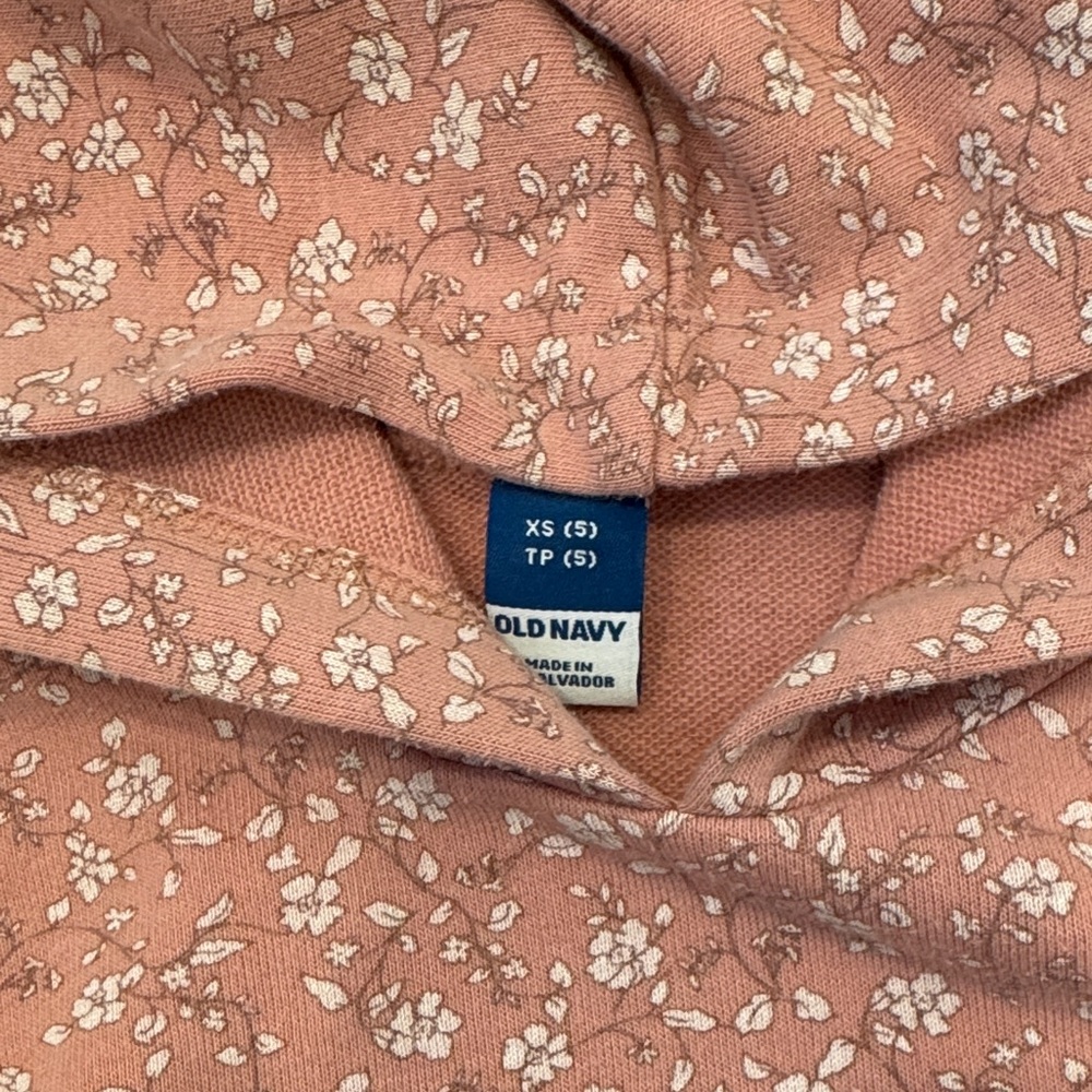 H&M and Old Navy Floral Pink and Cream Kids Cardigan and Hoodie Set - Picture 10 of 11
